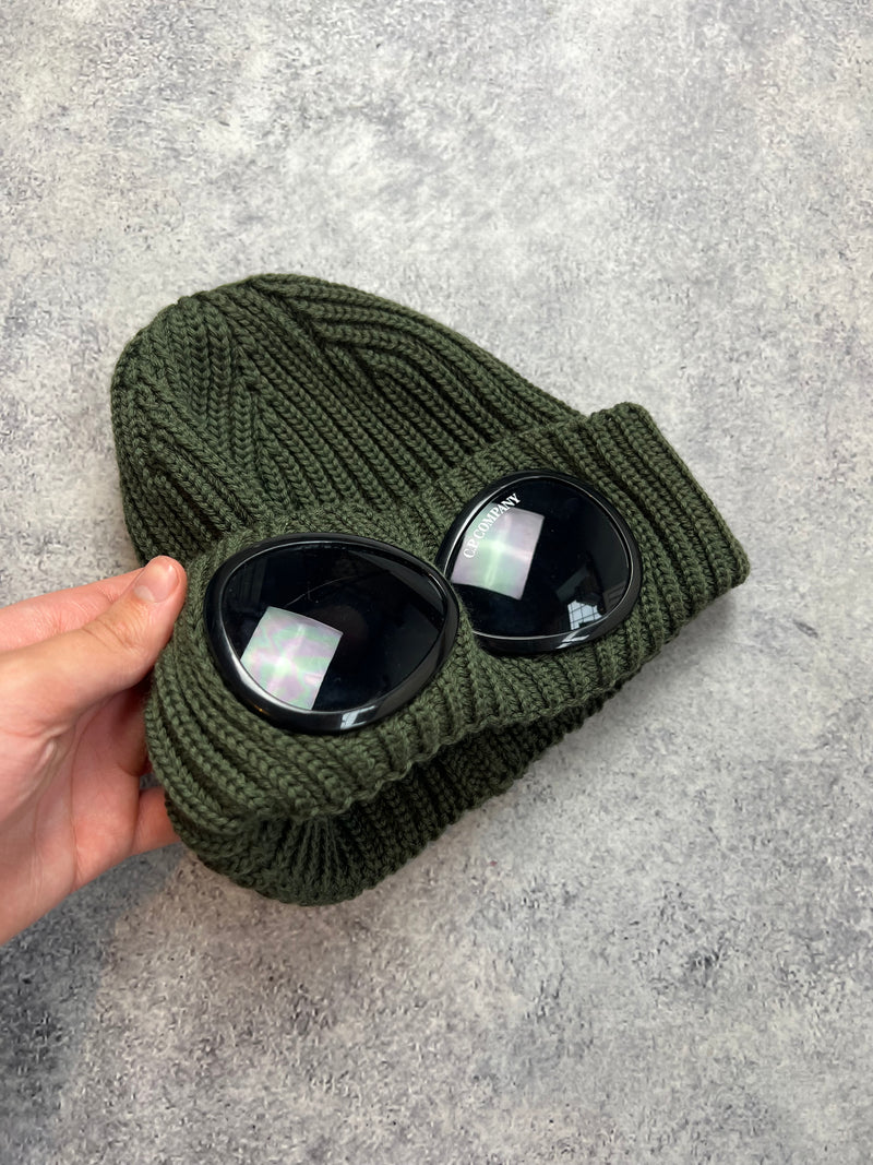 CP company khaki wool beanie