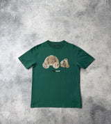 Palm angels dark green kill the bear star eyes tee