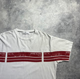 Stone island white graphic tee