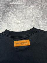 Louis Vuitton black embossed LV logo tee