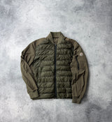 Moncler ariege padded khaki down jacket