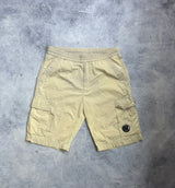 CP company chrome-r cargo shorts pale yellow