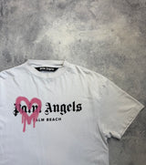Palm angels white palm beach tee