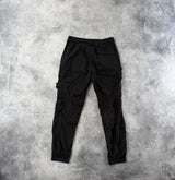 Stone island black tela cargo trousers