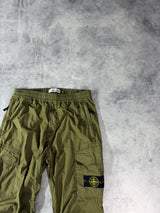Stone island 2021 khaki cuffed cargo trousers