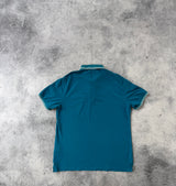 Stone island teal blue polo shirt