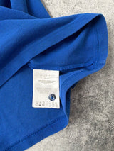 Moncler blue polo shirt with arm logo