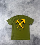 Off-white cartoon arrow khaki green tee