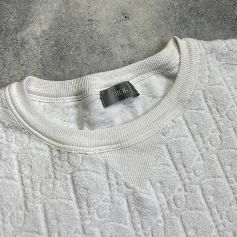 Dior oblique white towel tee