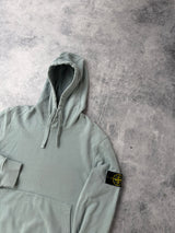 Stone island pale blue pullover hoodie