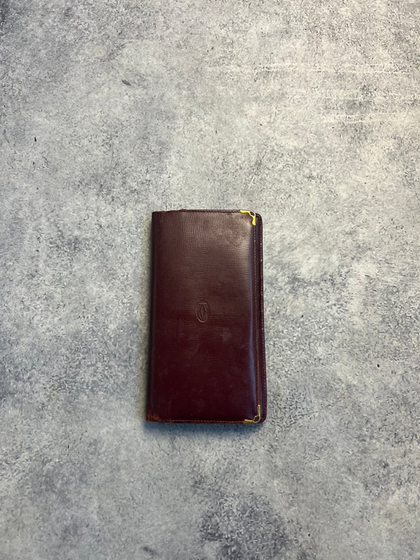 Cartier vintage wine red long wallet