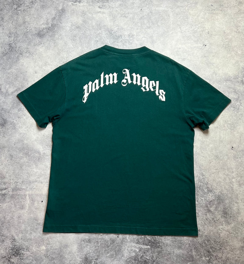 Palm angels dark green kill the bear tee