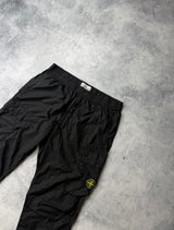 Stone island black cargo trousers