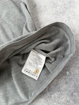 Moncler grey polo shirt with arm logo