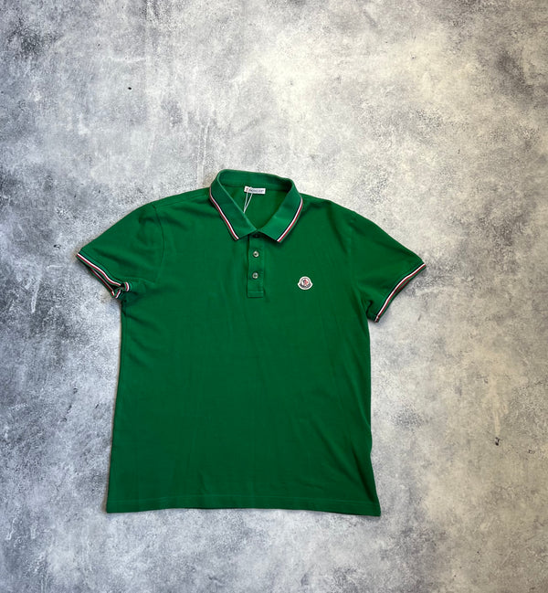 Moncler green polo shirt