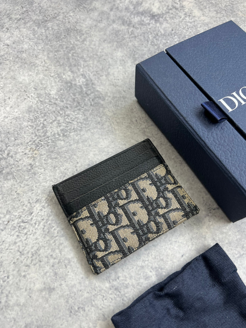 Dior beige black oblique jacquard cardholder – MrBreckz Limited