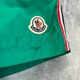 Moncler green swim shorts