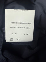 Moncler navy tricot hooded cardigan