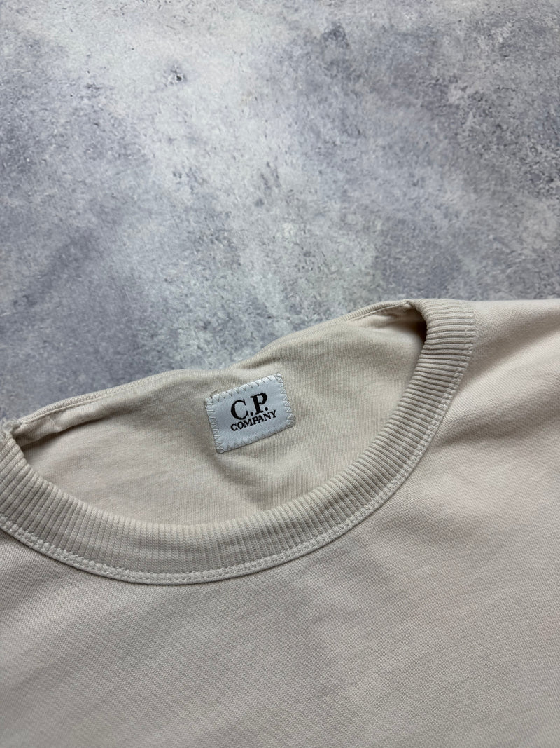 CP company cream embroidered jumper