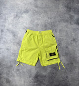 Stone island SS22 lime green cargo shorts