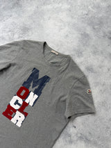 Moncler grey graphic logo tee