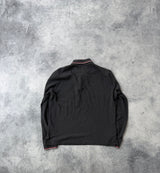 Moncler charcoal grey L/S polo shirt