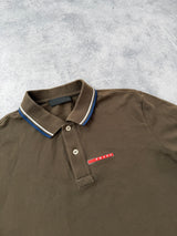 Prada khaki polo shirt