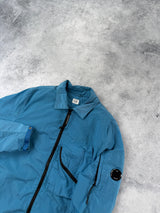 CP company nylon blue chrome overshirt