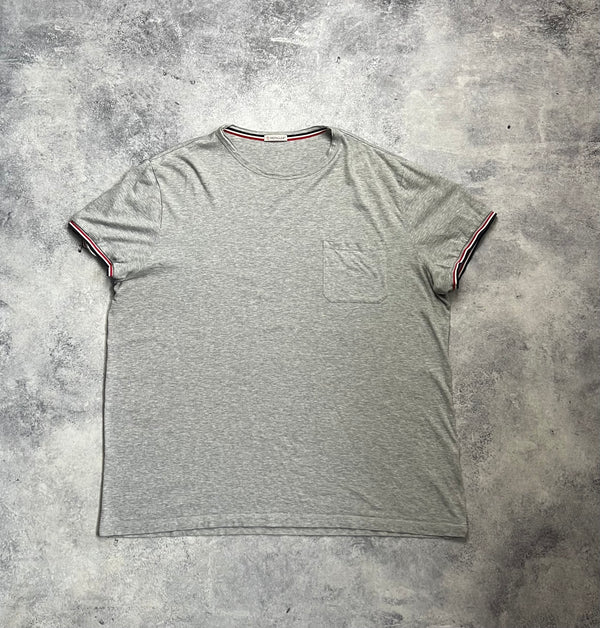 Moncler grey arm logo tee