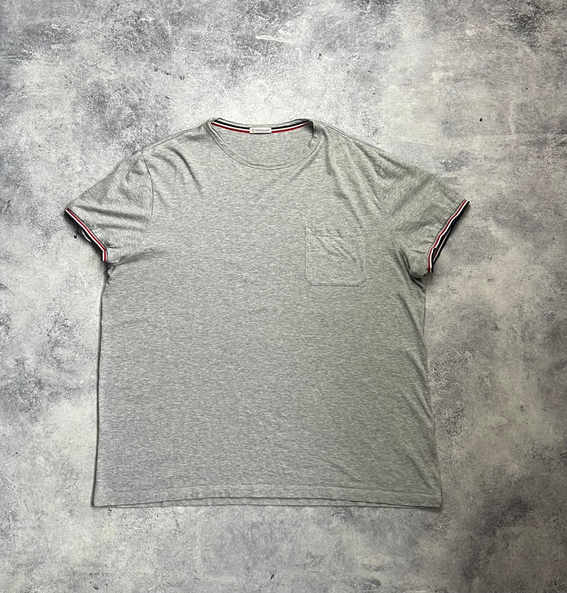 Moncler grey arm logo tee
