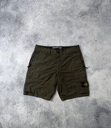 Stone island khaki cargo shorts