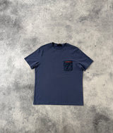 Prada powder blue nylon pocket tee