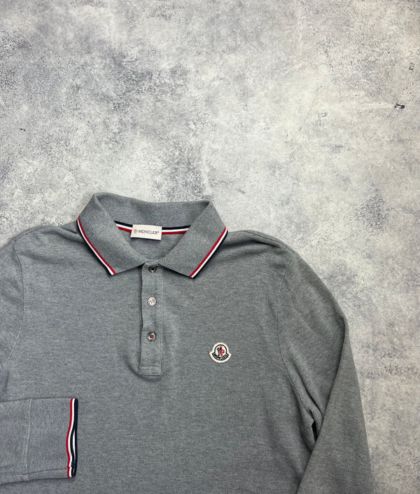 Moncler grey L/S polo shirt