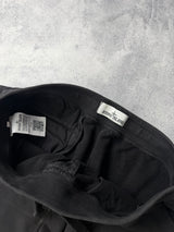 Stone island black cotton shorts