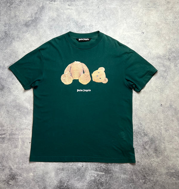 Palm angels dark green kill the bear tee