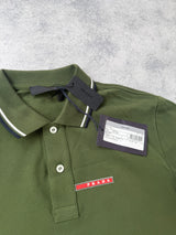 Prada khaki green polo shirt BNWT