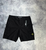 Stone island 2024 black cargo shorts
