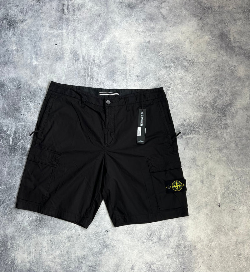 Stone island 2024 black cargo shorts