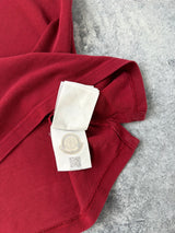 Moncler burgundy polo shirt