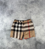 Burberry beige check swim shorts
