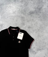 Moncler black polo shirt BNWT