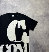 CP company 30/1 relax logo black tee