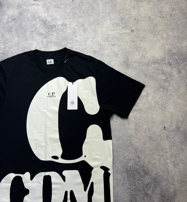 CP company 30/1 relax logo black tee