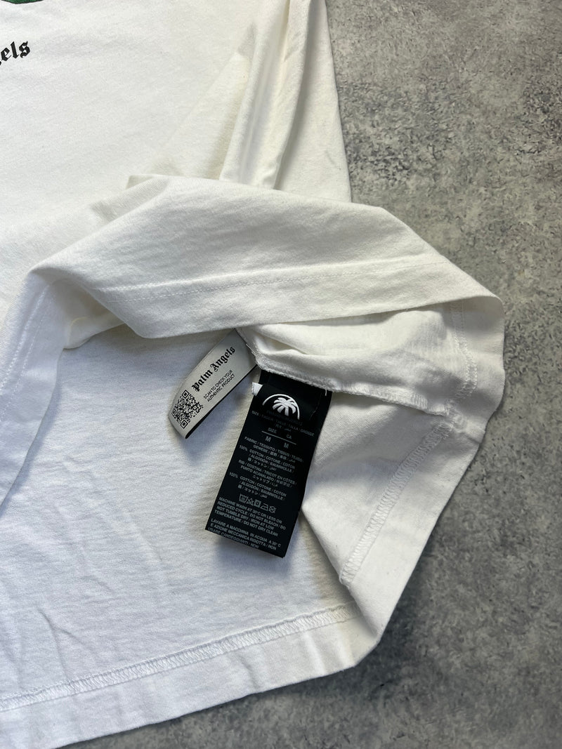 Palm angels white broken palm tree tee