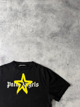 Palm angels black yellow star tee
