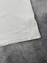 Moncler white double logo polo shirt