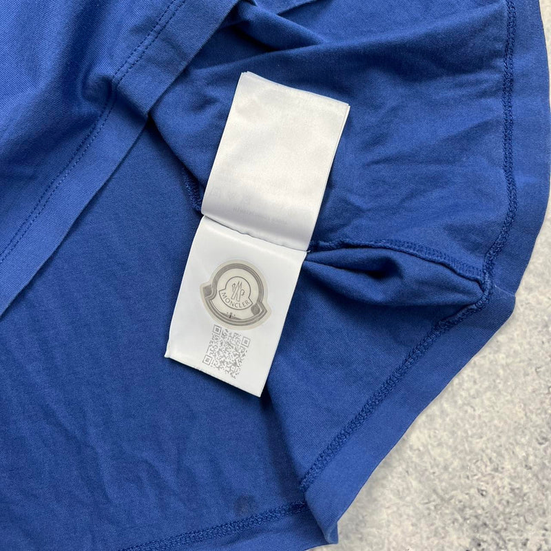 Moncler double logo royal blue tee