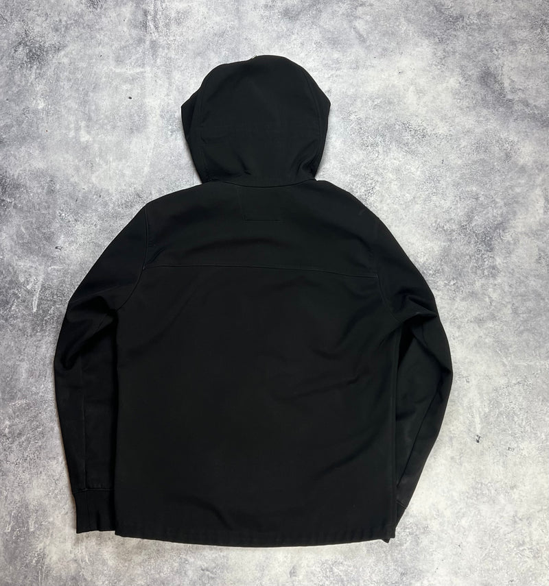 CP company black zip up goggle soft shell jacket