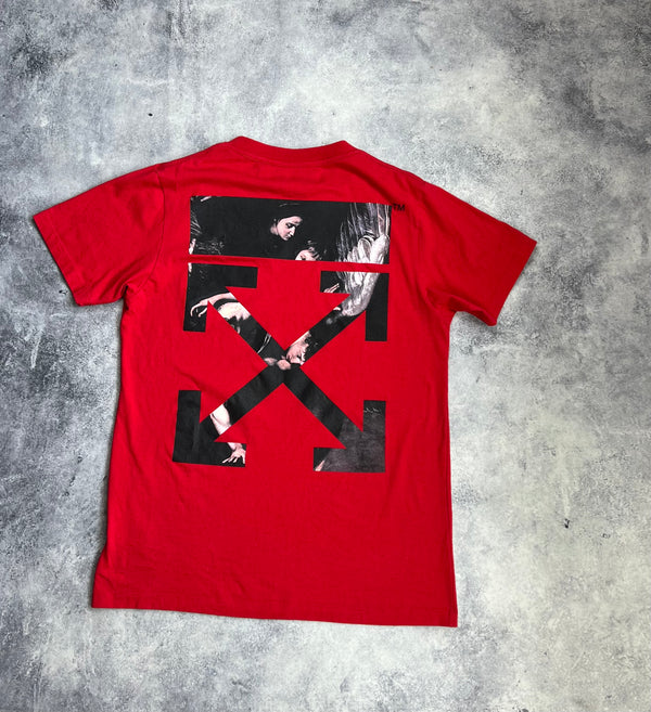 Off-white Caravaggio arrows red graphic tee