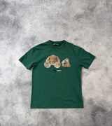 Palm angels dark green kill the bear star eyes tee